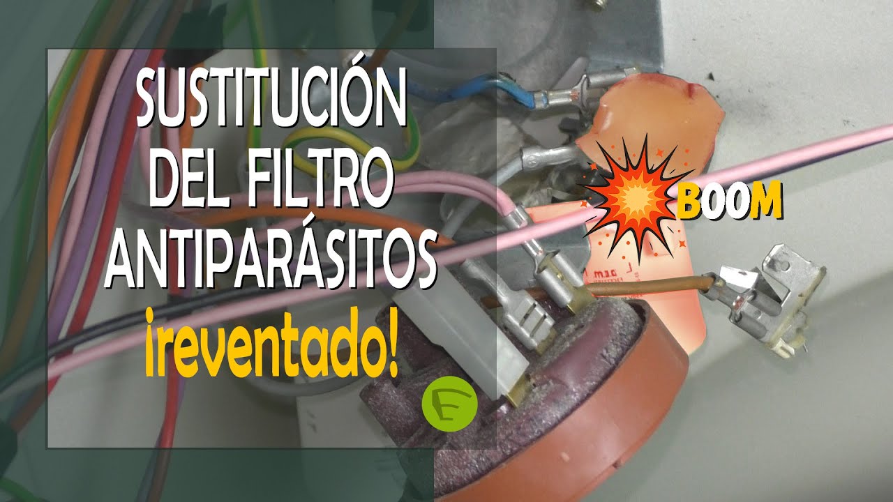 Sustitución del filtro antiparasitario de la lavadora con adaptación compatible