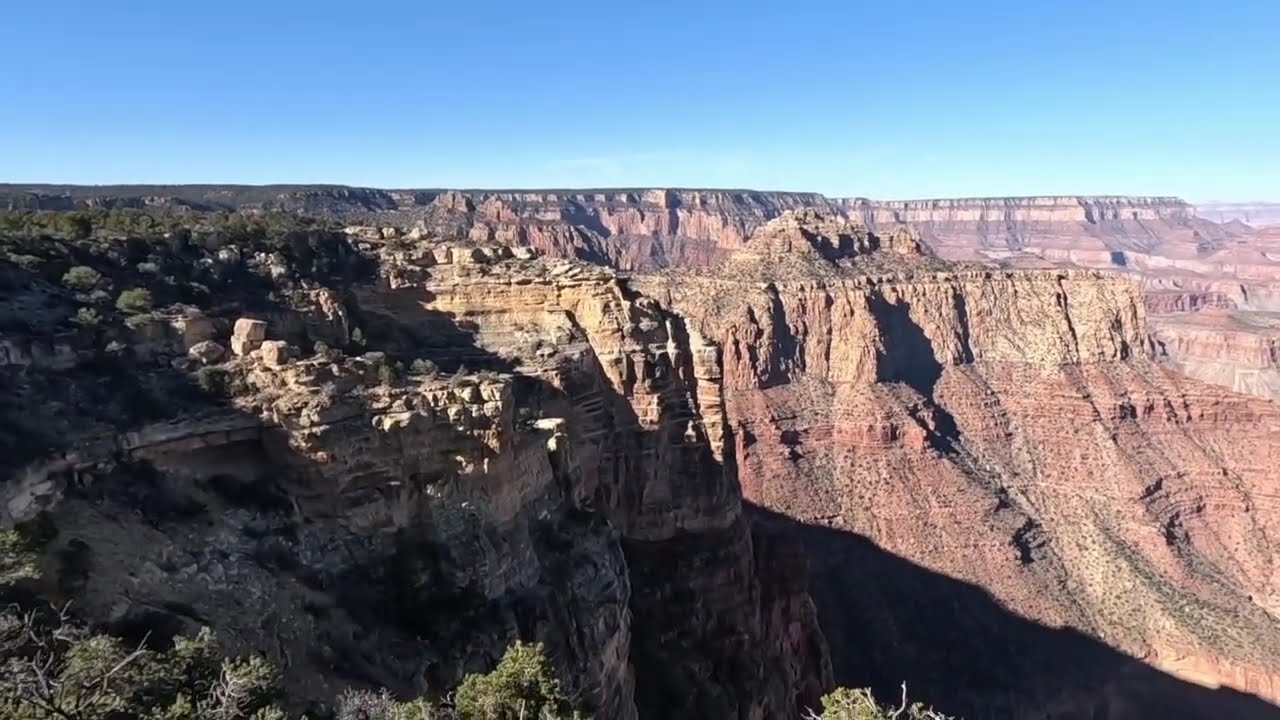 Driving to Moran Point at the Grand Canyon Arizona 