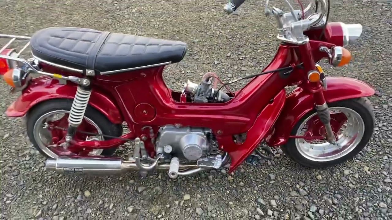 シャリー  始動動画 初期型 88cc 5速 水本マフラー