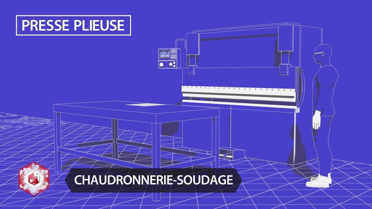 Fonctionnement d'une presse plieuse - Odyss&eacute;e de l'Industrie