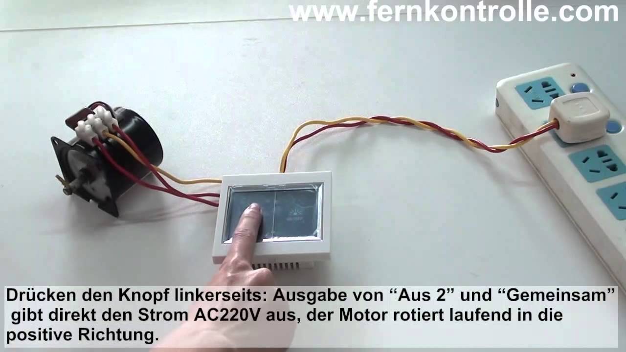 Funk Wandanschluss Schalter AC motorsteuerger&auml;t Motorsteuerung Vorw&auml;rts/R&uuml;ckw&auml;rts