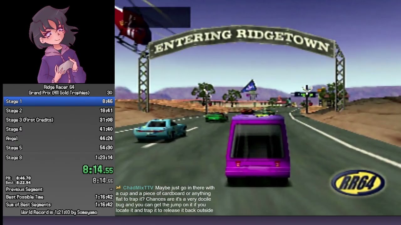 [2/19/2026] Ridge Racer 64 All Gold Trophies in 1:21:01 (N64 WR)