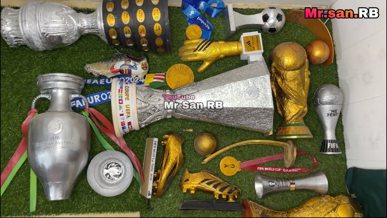 fifa World Cup 🇺🇸 copa america cup 🇺🇸all my trophies @mrsanrb DIY made at home #fifa #uefa #mrsanrb 