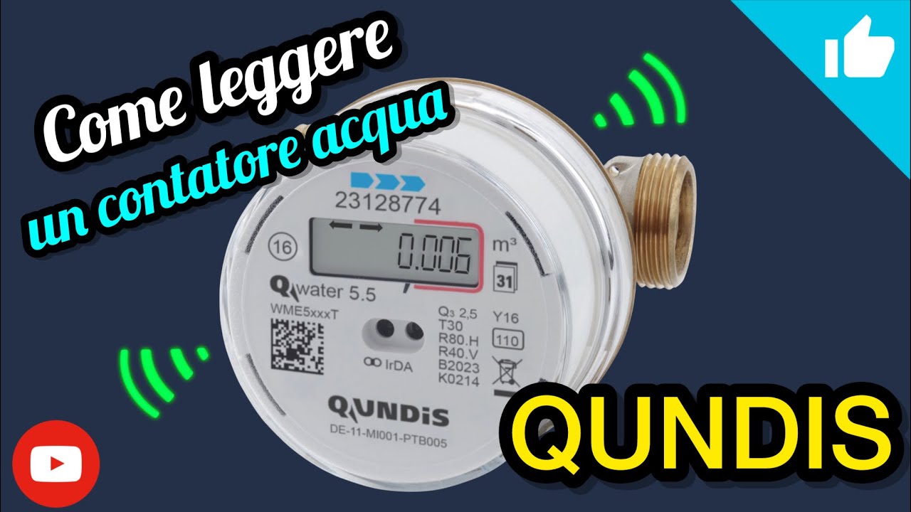 COME LEGGERE UN CONTATORE ACQUA FREDDA O CALDA RADIO QUNDIS WME5 contatore elettronico digitale