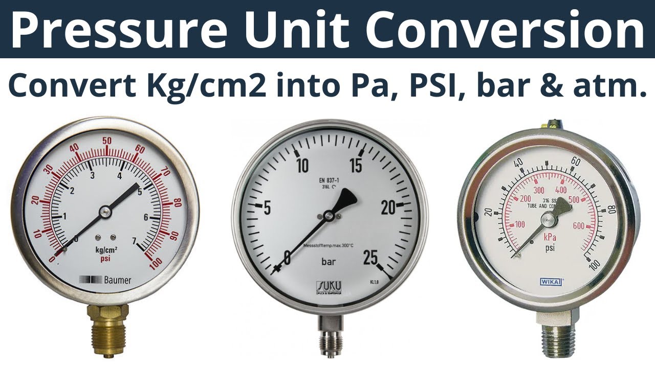 How to convert Kg/cm2 to bar | Convert Kg/cm2 to Pascal, PSI, bar & atm. | Pressure Unit Conversion