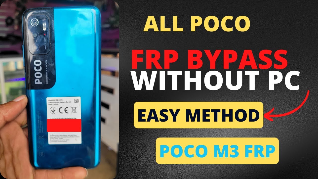 POCO M2103K FRP BYPASS NEW TRICK | POCO M3 FRP BYPASS WITHOUT PC | ANDROID 12