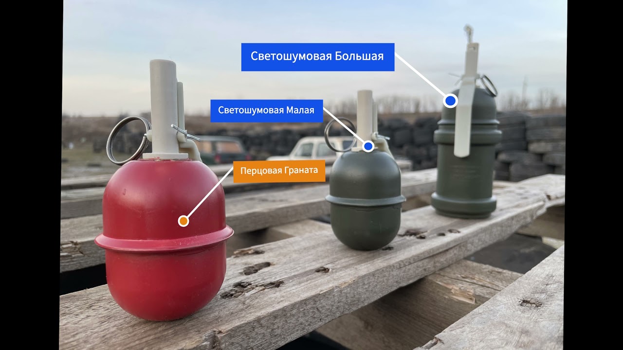 Перцовая Газовая Граната - Светошумовая Граната Малая И Большая Для Страйкбола И Реконструкций