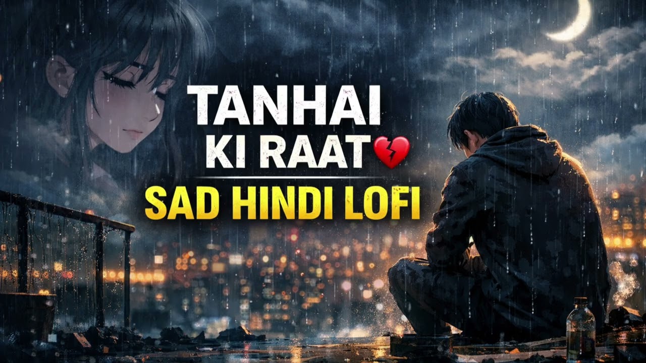 Tanhai Ki Raat 💔 | Sad Hindi Lofi Song | Broken Heart Night | Slowed Reverb