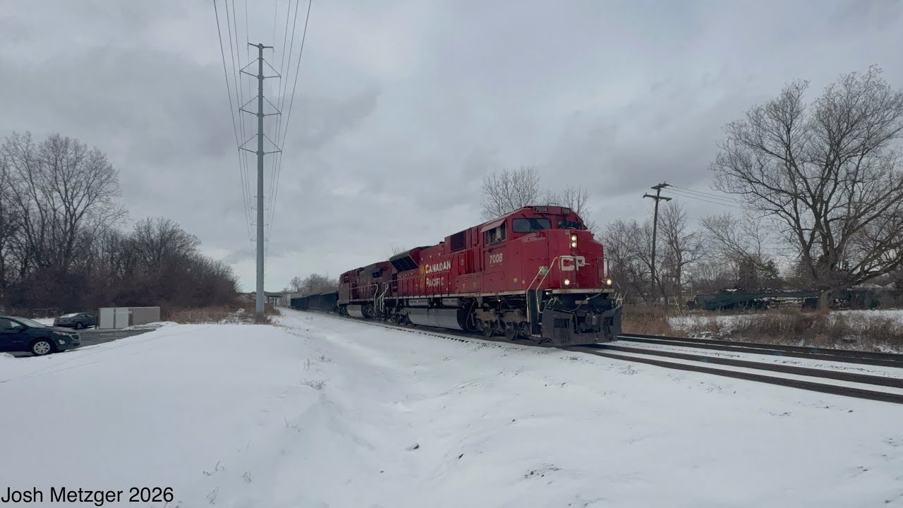 CPKC 230-16 w/ CP SD70ACU #7008 and CP AC44CW #8623 @ Pardee Rd in Taylor, MI 1/17/26