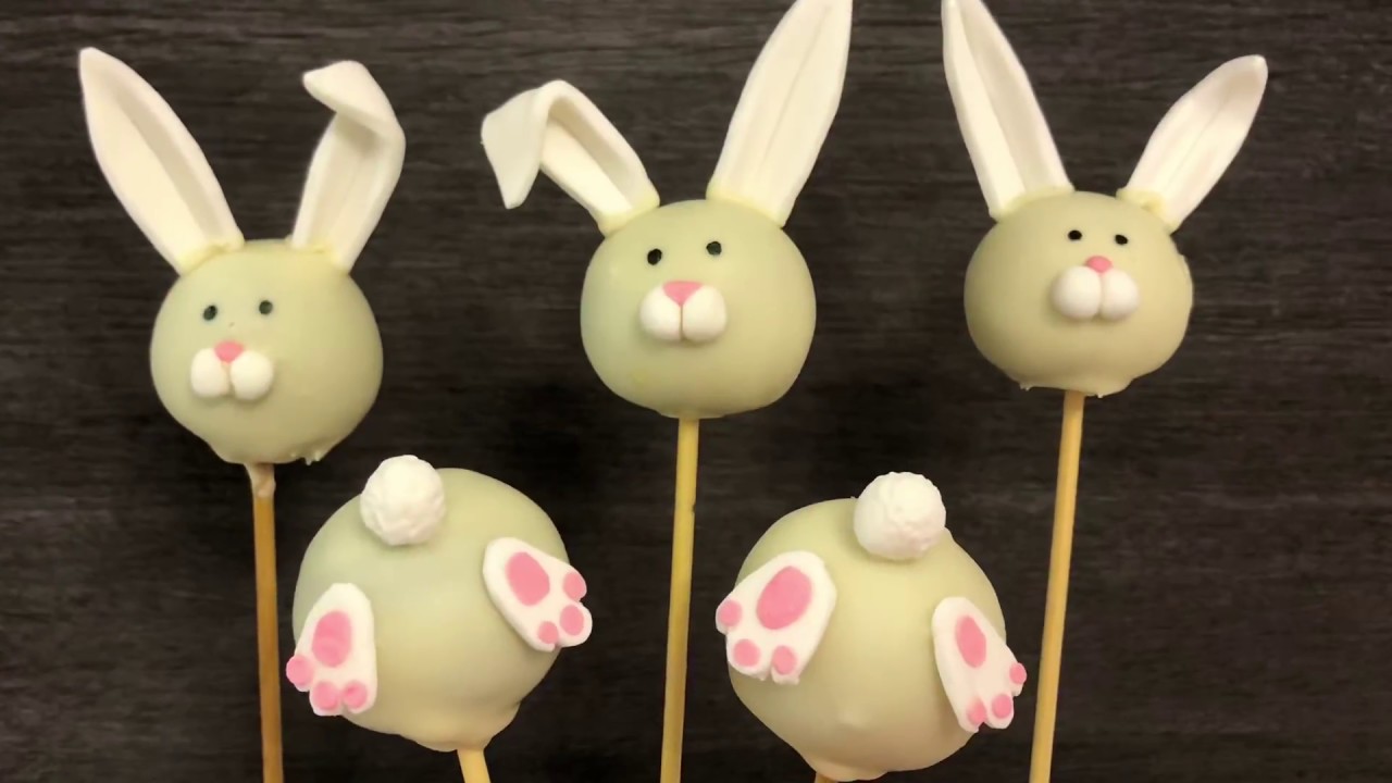 Chocolate Stuffed Easter Bunny Cake Pops - How To (Recipe included)