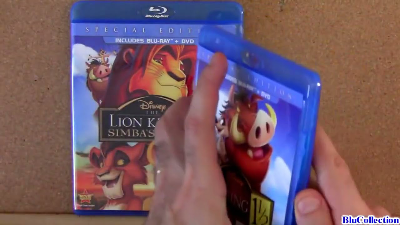 The Lion King 1 1／2 and 2 Simbas Pride blu ray Unboxing Review DVD