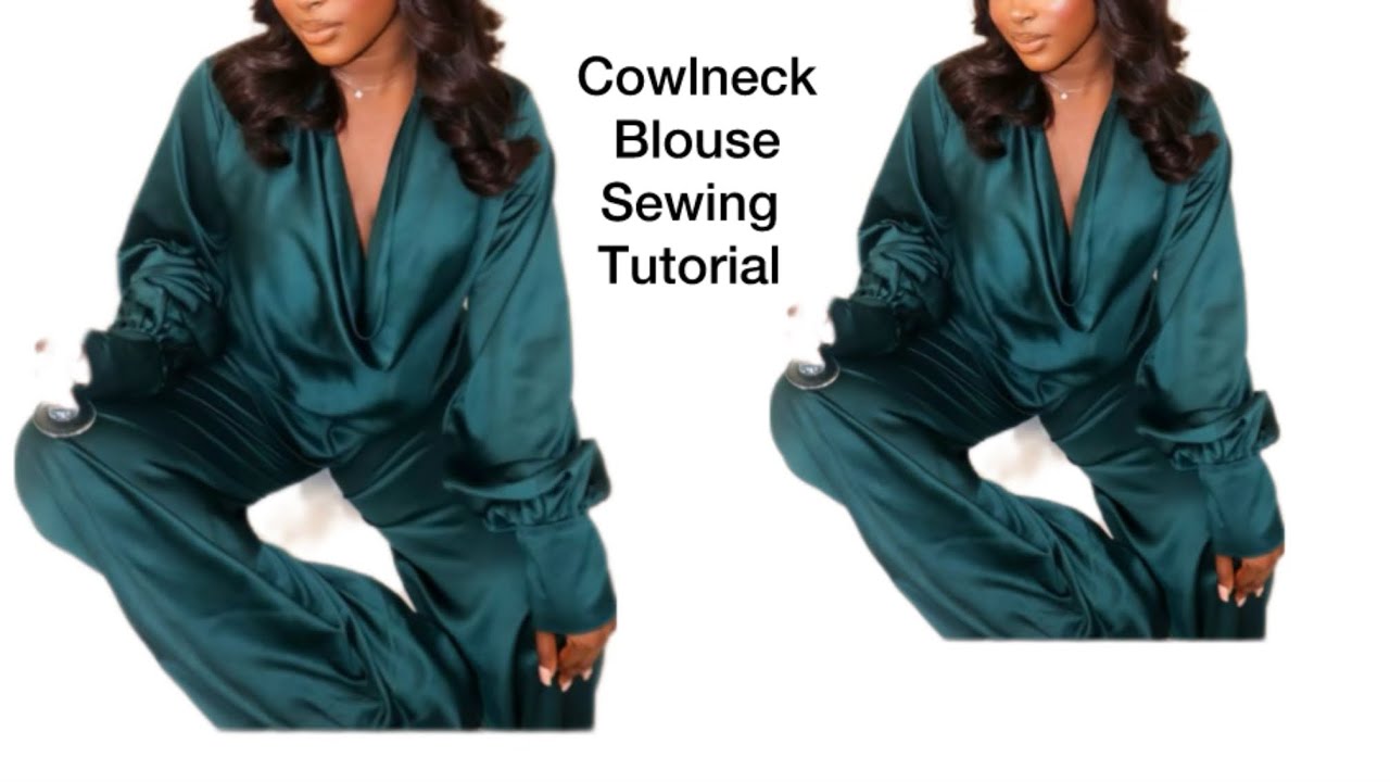How to Sew a Cowlneck Blouse/Top …beginners friendly  #chiomasstitches #fashion #sewing #tutoria