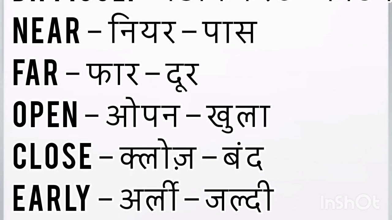 25  words with pronunciation -- part - 1