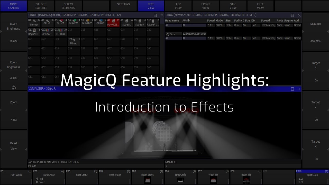 Видеоролики о MagicQ: Введение в эффекты