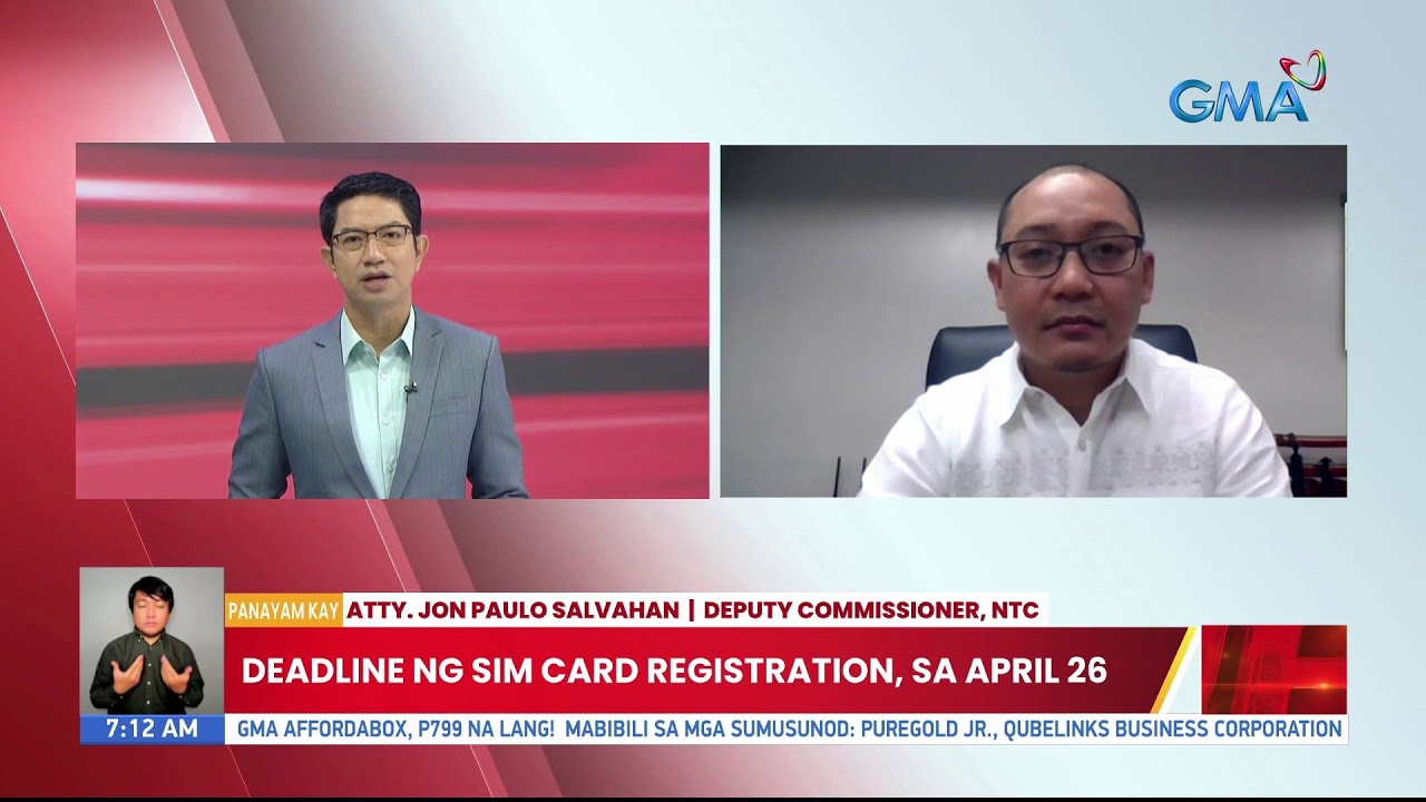 Deadline ng sim card registration, sa April 26 | UB