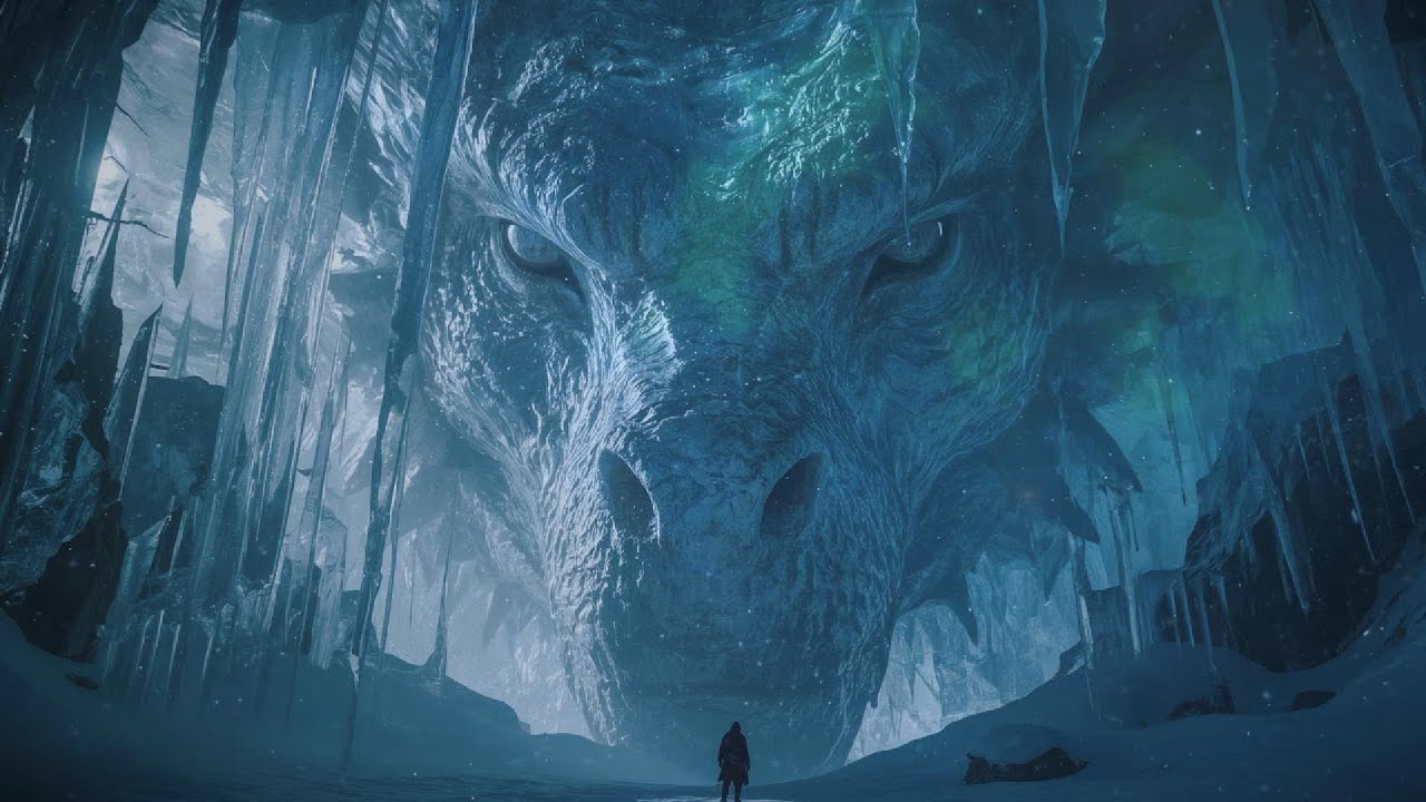Frozen Dragon’s Lair – Icy Fantasy Ambience | Epic Cinematic Soundscape