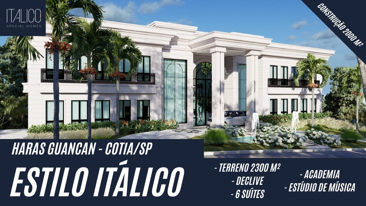 triplex desnível fundo estilo neoclássico italico cotia condomínio haras guancan 2000 metros constru