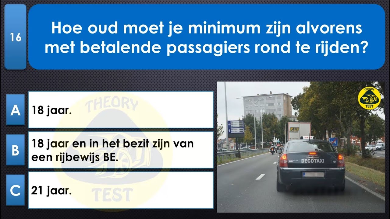 rijbewijs theorie examen belgie 2024 -Mobiliteit, rijbewijs en milieu