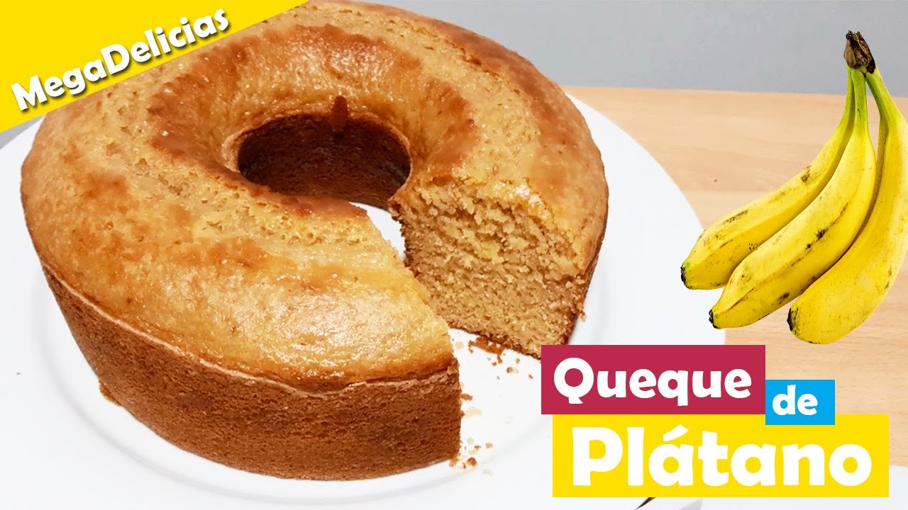 DELICIOSO BIZCOCHO O QUEQUE DE PLATANO MUY ESPONJOSO EN LICUADORA FÁCIL Y RÁPIDO 🍌🌹