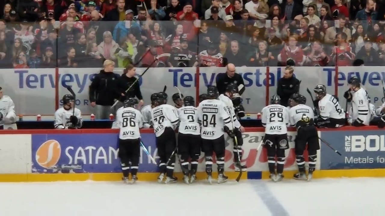 Pelin loppu. Ässät-Tps 12.4.24. 4. Finaali.