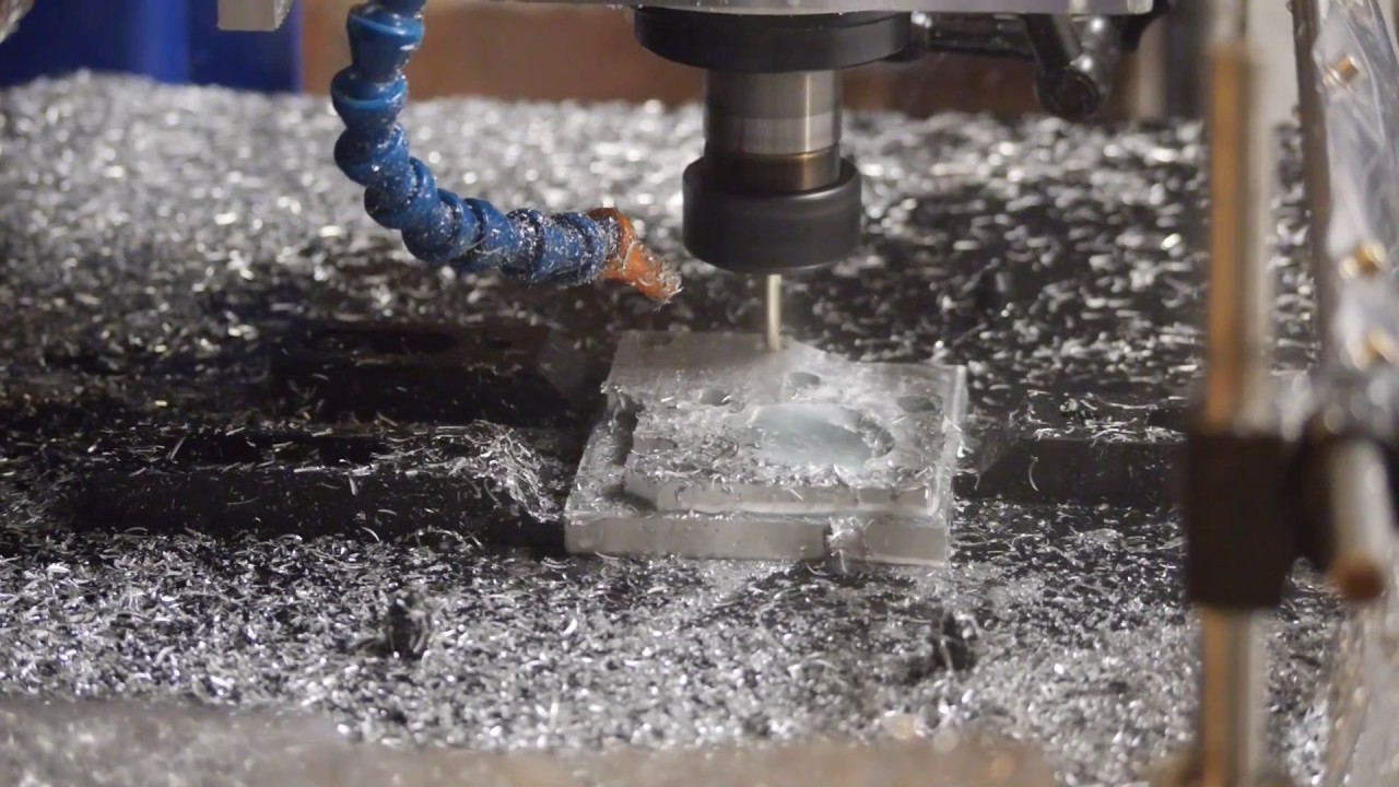 Machining Nema23 Plate with CNC Router