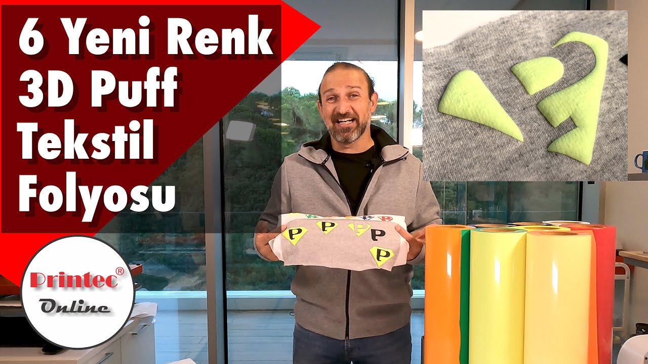 Yeni renkleri ile kendinden kabaran Printec Puff Tekstil Folyosu