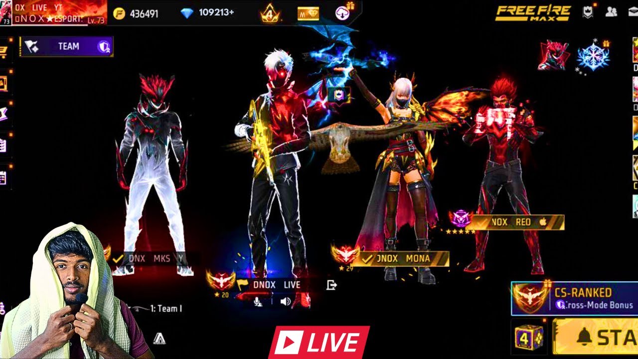 🔴DNOX ON LIVE 🔥 Free Fire Live | 
