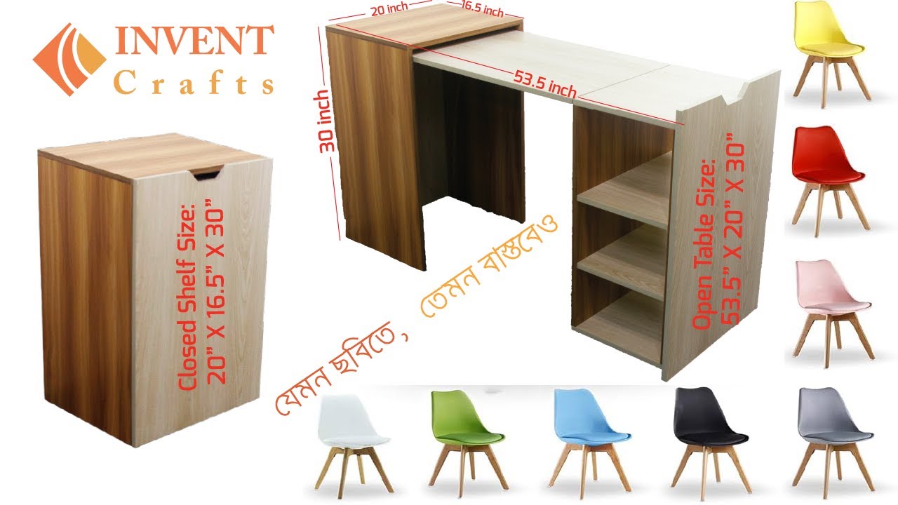 FlexiFold  Foldable, Space Saving, Compact, Portable, Modern Solution, Adjustable Table