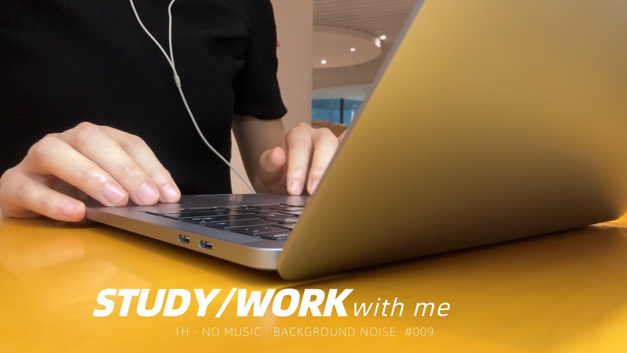 1 Hour Real-Time Study With Me 👩‍💻 Library Ambience, Background Noise,No Music