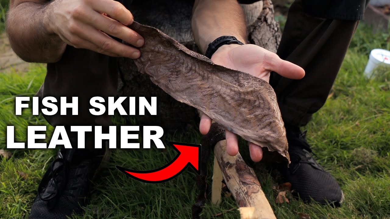 Bushcraft Skills: Turn Fish Skin into Leather | Bark Tanning | Oil Tanning