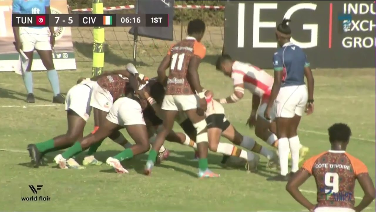 TUNISIE 33-05 COTE D'IVOIRE/COUPE AFRIQUE RUGBY SEVENS- HARARE 2023/Rugby Tunisie.