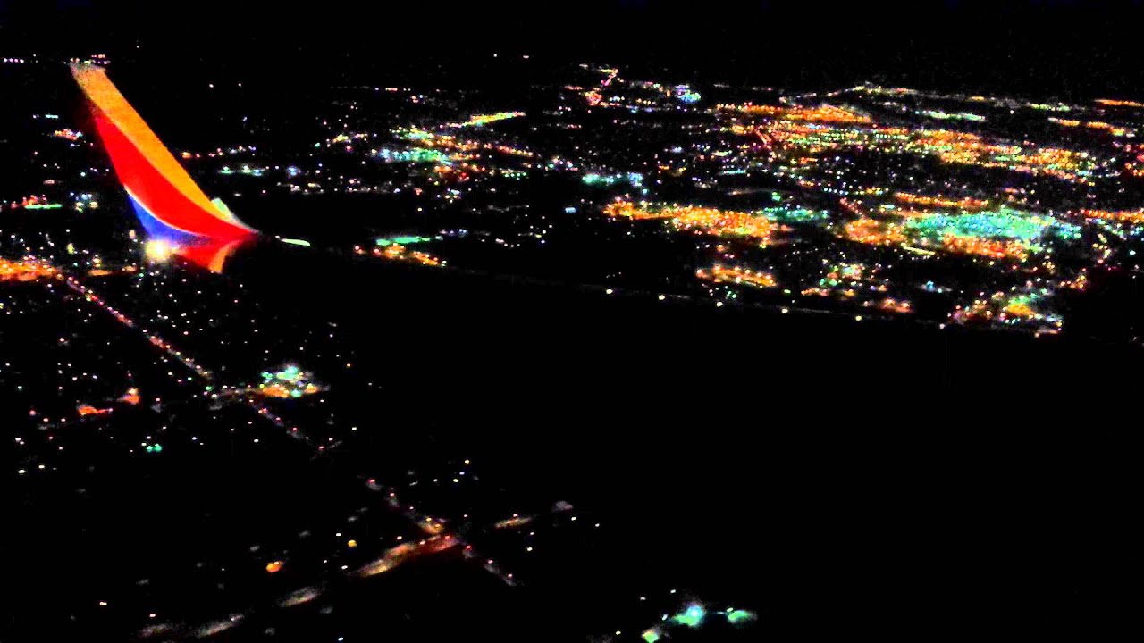 SWA Night Landing in Indianapolis