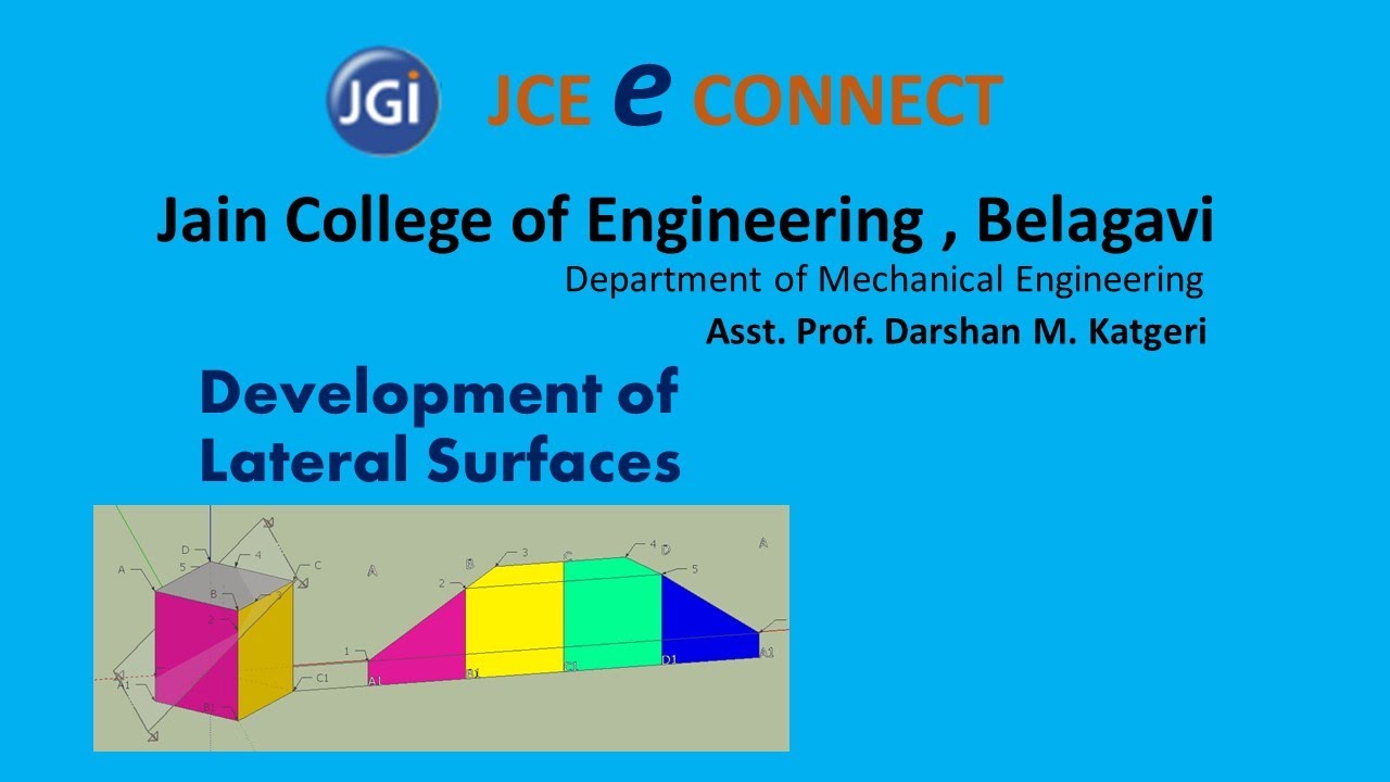 JCE 1st YEAR ENGINEERING GRAPHICS(18EGDL25) 2A DARSHAN M KATGERI (DEVELOPMENT OF LATERAL SURFACES-1)