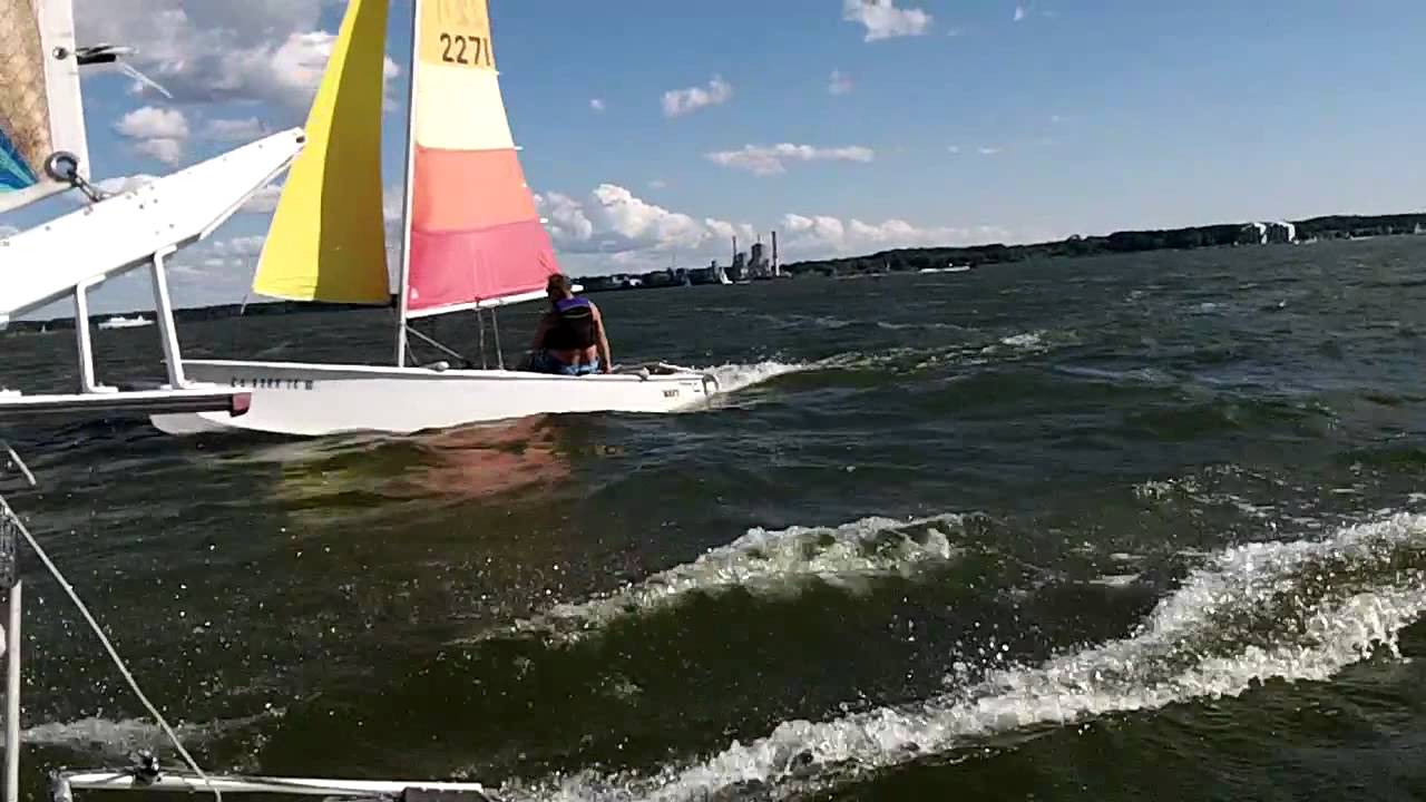 Scott and his Prindle 16 ripping up Muskegon Lake