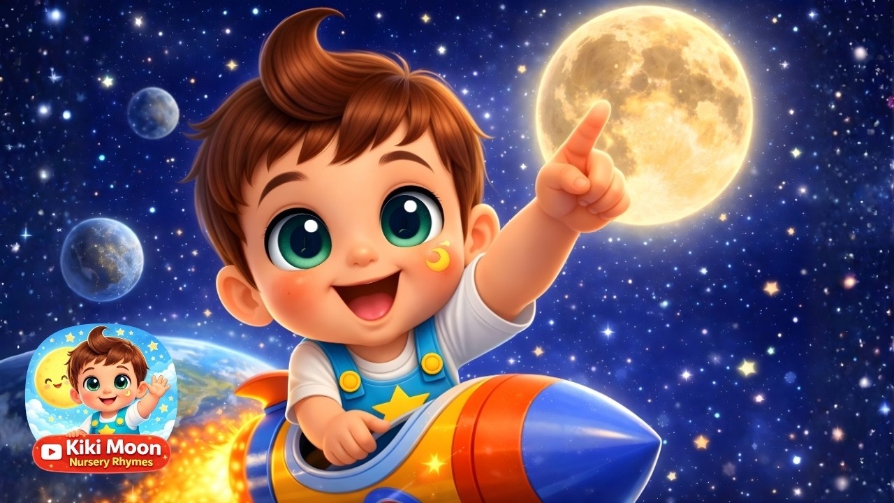 🚀 ROCKET TO THE MOON Song! 🌙 | Space Songs for Kids | Nursery Rhymes & Learning