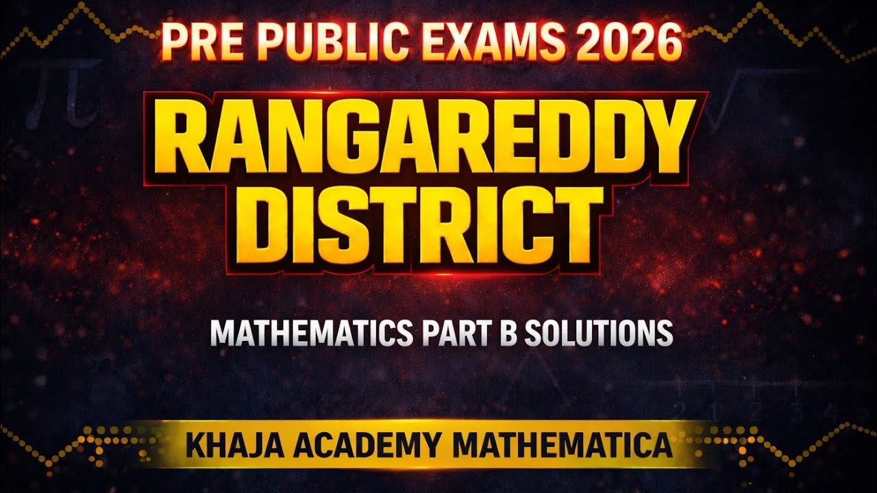 Class 10 Mathematics Rangareddy Pre board February 2026