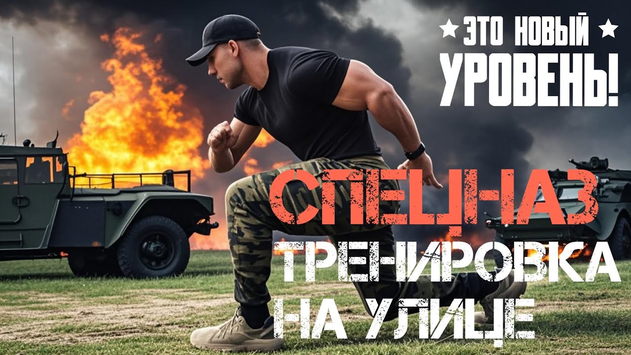 Тренировка в стиле спецназ на уличной площадке
