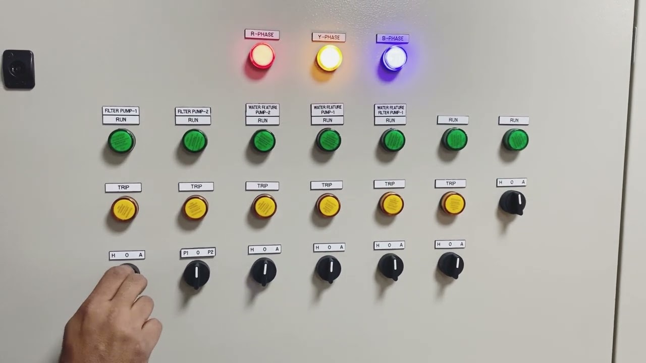 Swimming pool control panel assembly and wiring with droing all details