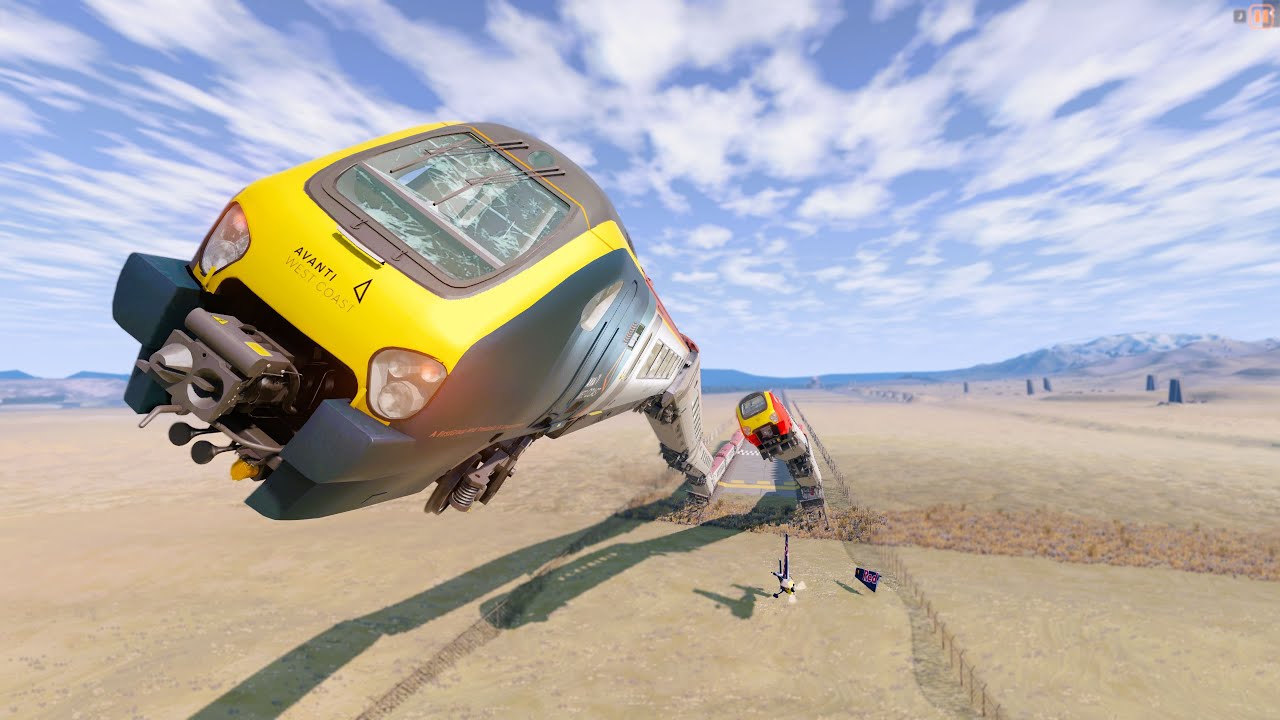 Extreme Train Crashes #8 ( Jumping Trains ) | 