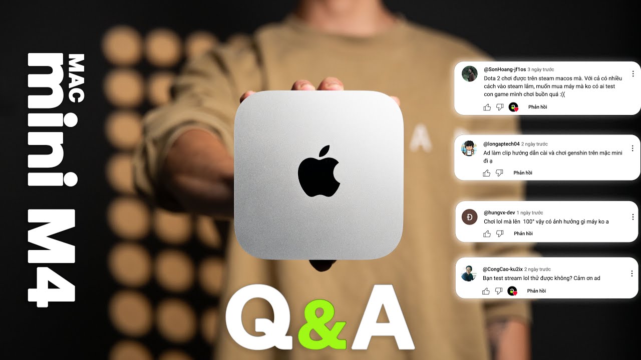 Q&A - Chơi GAME Mac Mini M4: LMHT 4K, Dota 2, Genshin Impact, FO4...
