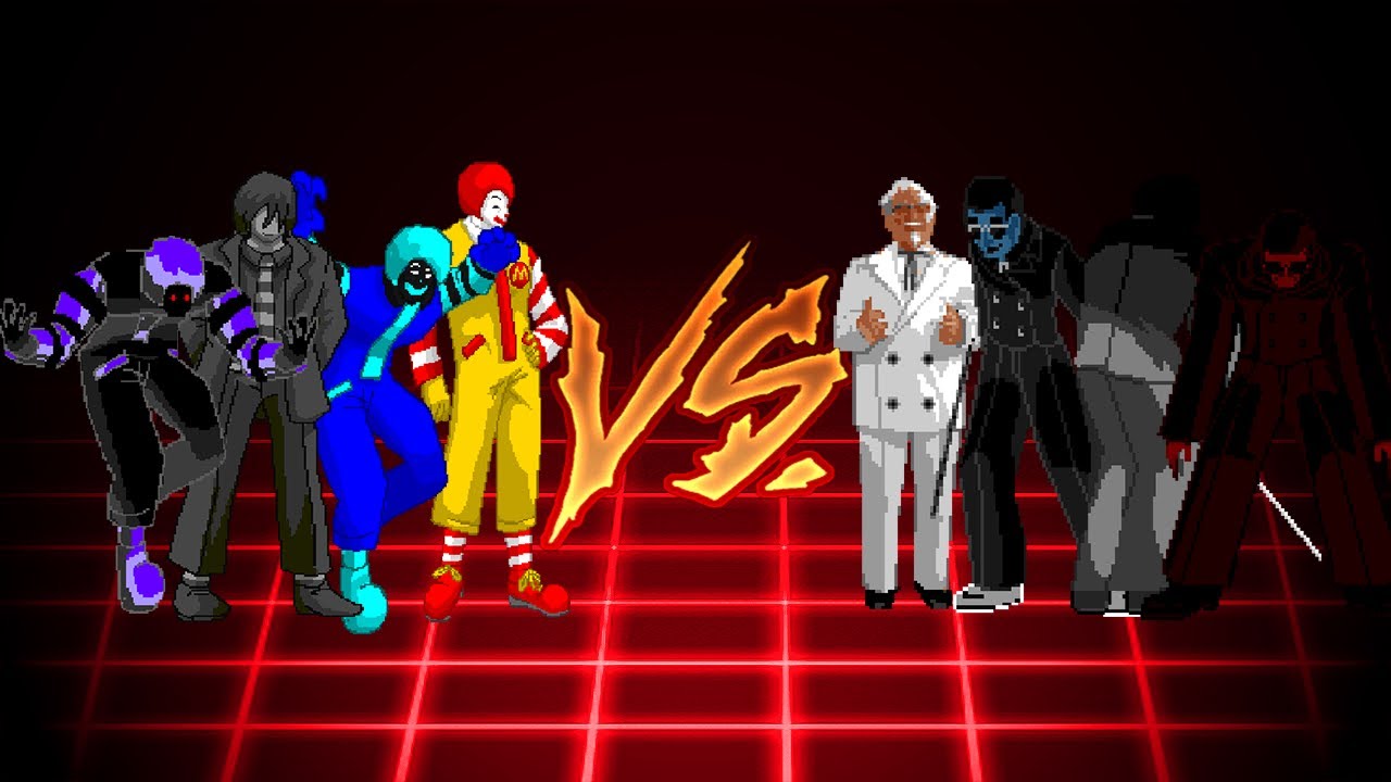 [KOF Mugen] Team Ronald McDonald vs Team Colonel Sanders | McDonald's vs KFC