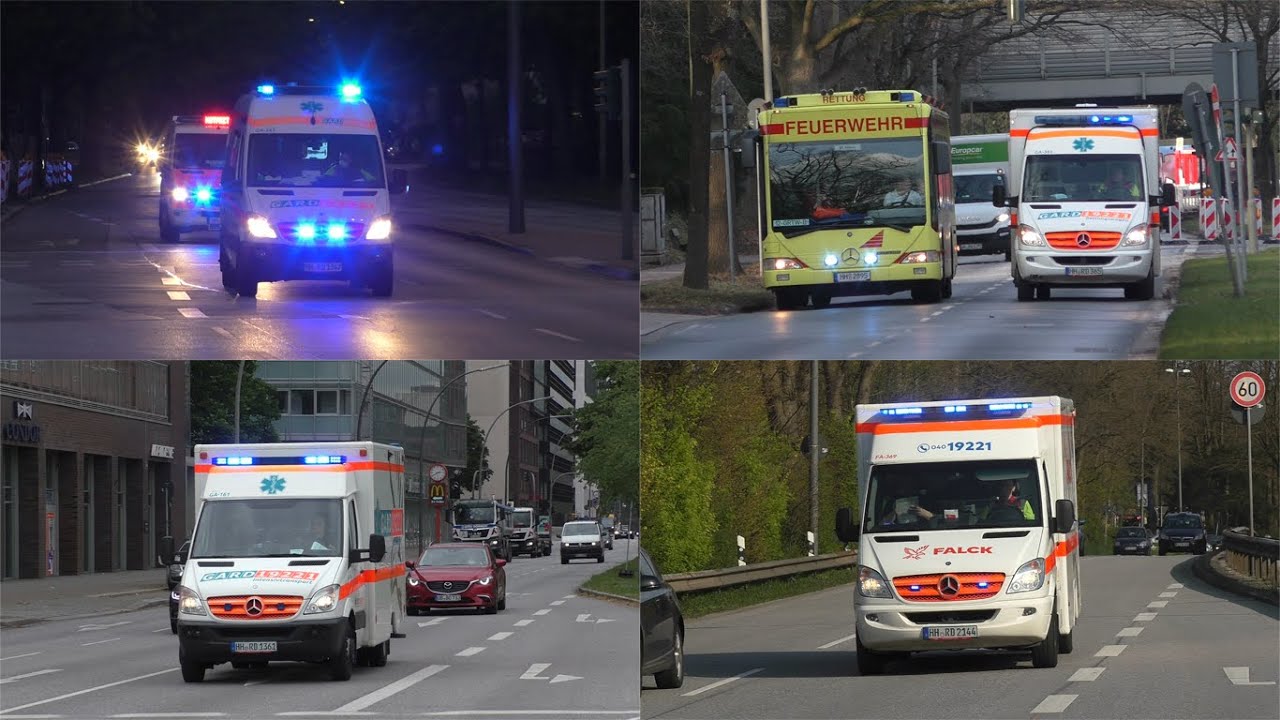 [38 Jahre Rettungsdienst in Hamburg] Einsatzfahrten von ITW, MZF und RTWs von Falck/G.A.R.D. Hamburg