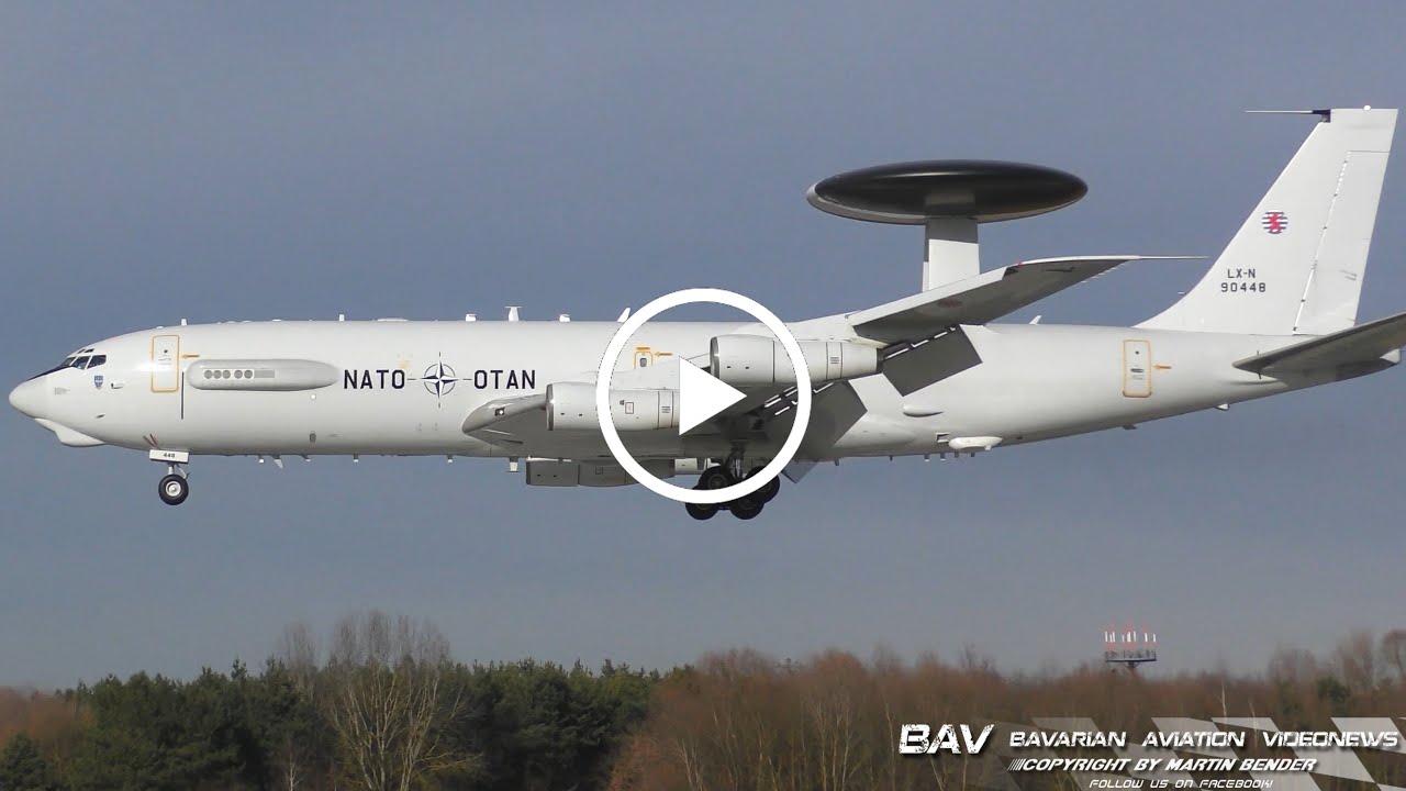 Boeing E-3A Sentry - NATO LX-N90448 - landing at Manching Air Base