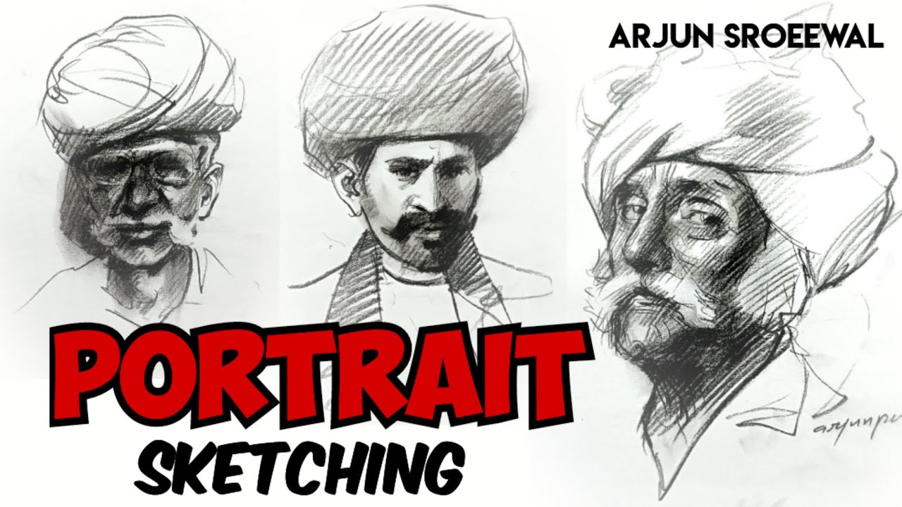 How to draw portrait sketch || portrait drawing tutorial for beginners || #portraitart #sketching