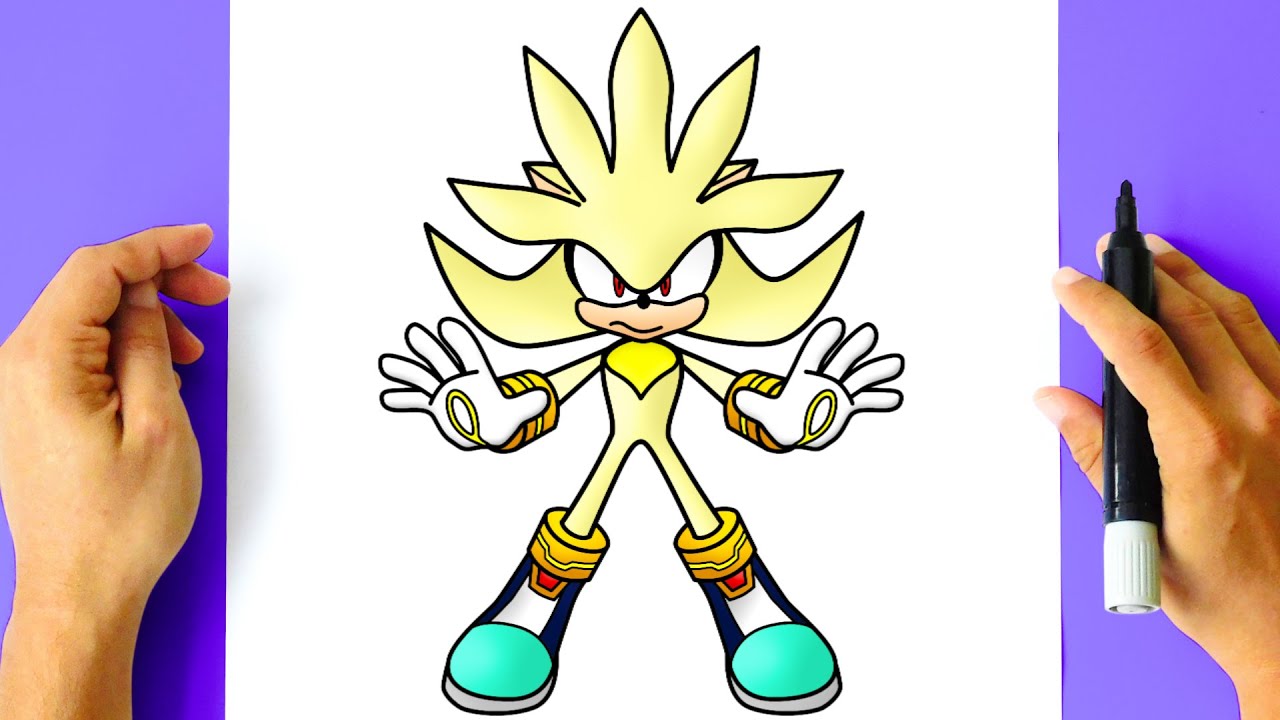 Como DESENHAR o SUPER SILVER do SONIC - Como DIBUJAR a SUPER SILVER de SONIC