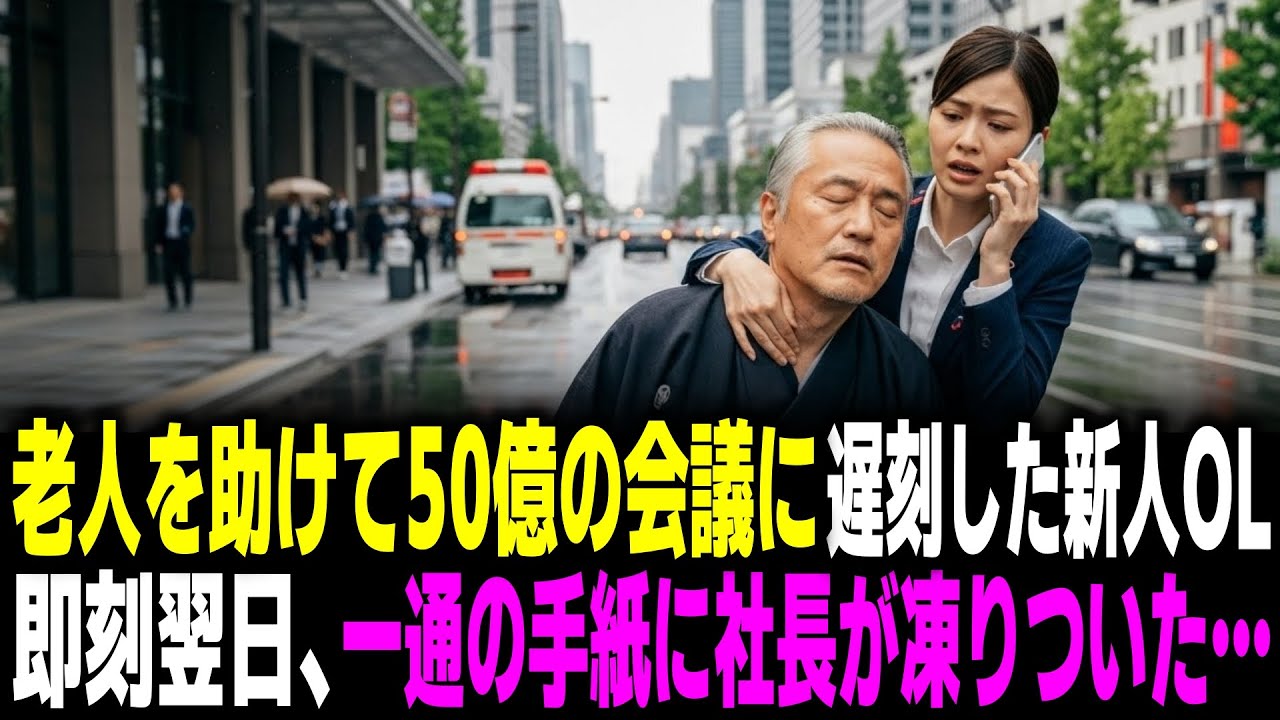 心臓発作で倒れた老人を救助し、50億の契約式に遅刻した新人OL。解雇された翌日、1通の封筒が届き社長が凍りついた…