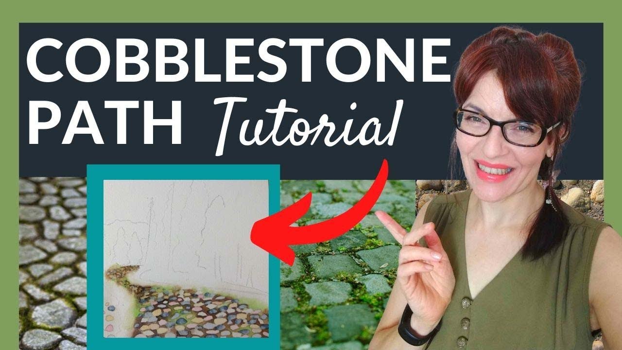 Watercolor Cobblestone Path Tutorial (Simple Step by Step!)