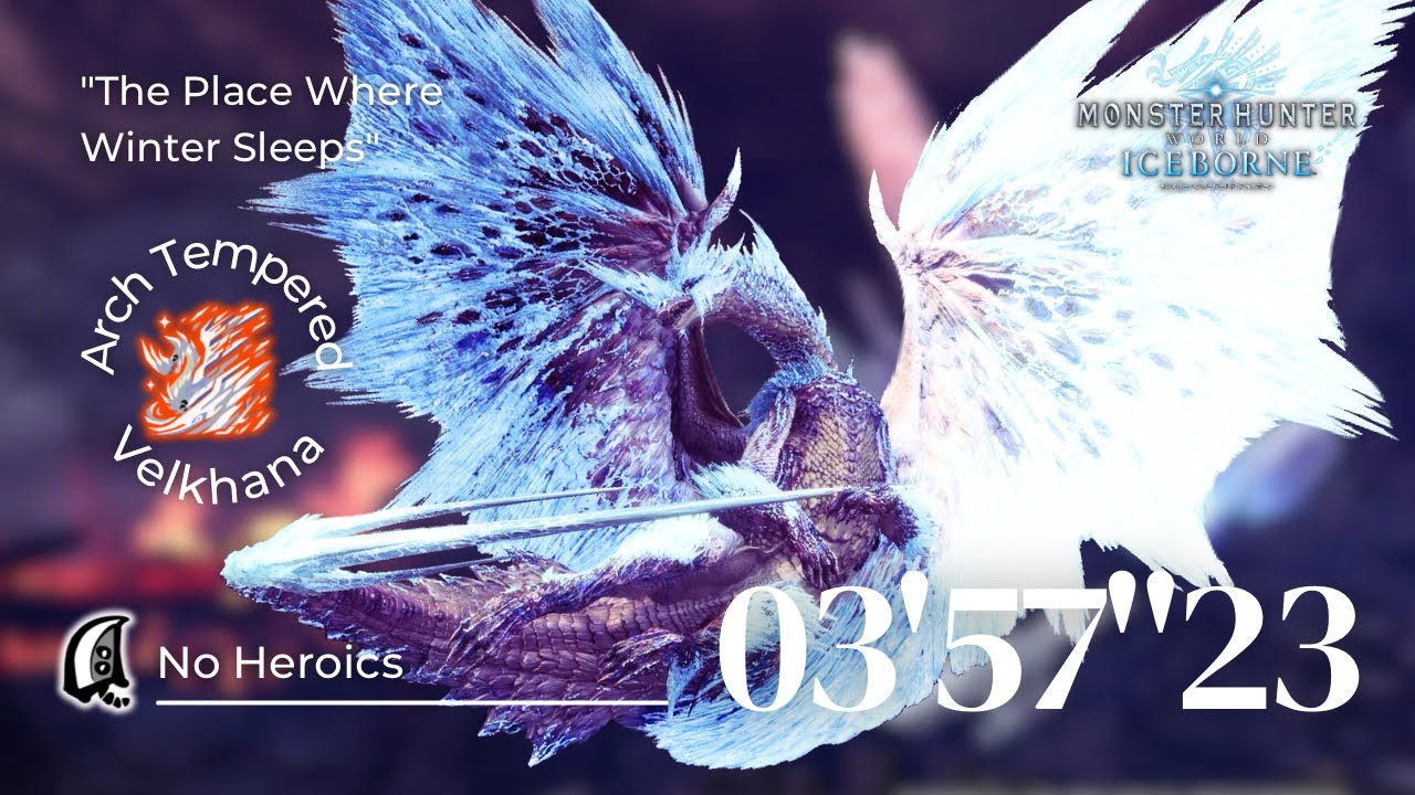 【MHWI/PC】六花が静かに眠るなら 歴戦王イヴェルカーナ 非火事場大剣ソロ 03'57