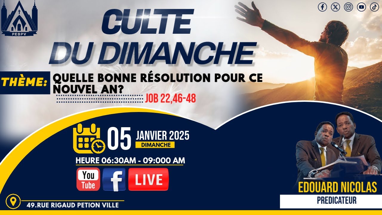 𝐒𝐄𝐑𝐕𝐈𝐂𝐄 𝐃'𝐀𝐃𝐎𝐑𝐀𝐓𝐈𝐎𝐍 || 𝐃𝐈𝐌𝐀𝐍𝐂𝐇𝐄  𝟓 𝐉𝐚𝐧𝐯𝐢𝐞𝐫 𝟐𝟎𝟐𝟓||𝐏𝐚𝐬𝐭 𝐄𝐝𝐨𝐮𝐚𝐫𝐝 𝐍𝐢𝐜𝐨𝐥𝐚𝐬