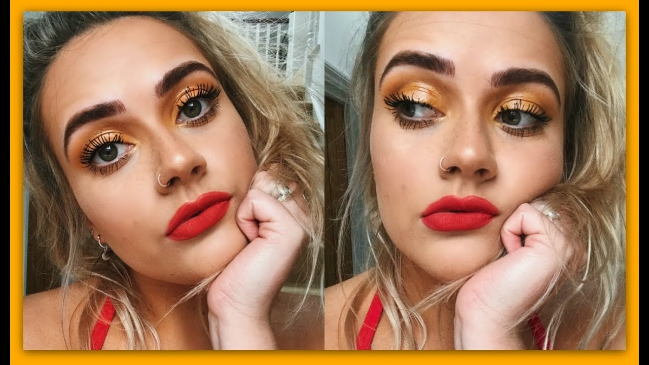 Get ready with me, Glossy yellow eye makeup | EmmasRectangle